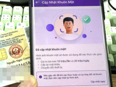 Chuyển tiền trực tuyến trên 10 triệu phải xác thực vân tay, khuôn mặt