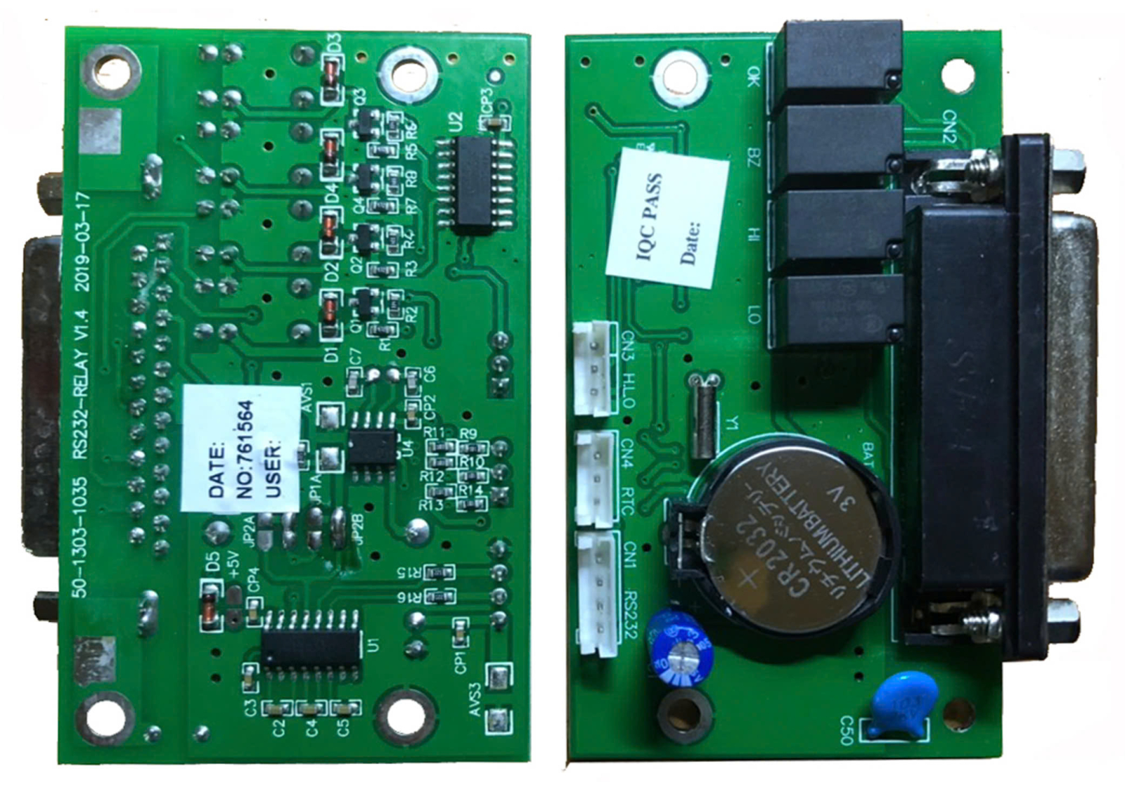 BOARD 3 TRONG 1 RS232, RTC SETPOINT